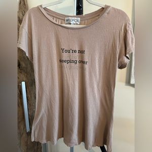 WILDFOX xs distressed brown shirt
